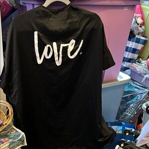 VS Black Satin Love robe